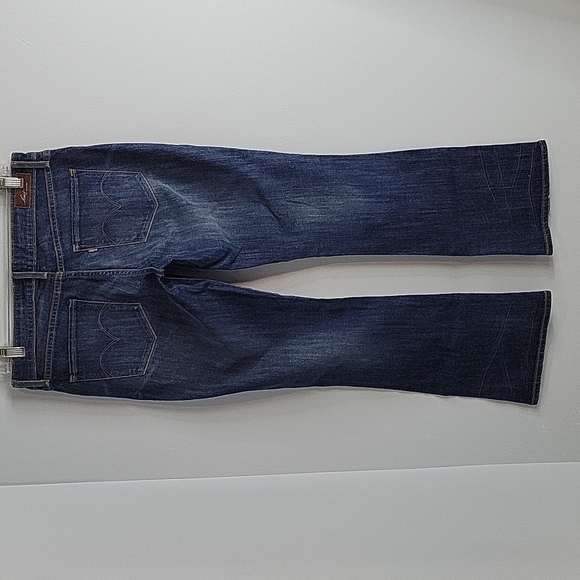 Levi's distressed demi curve boot cut jeans size 27 x 30 - Picture 6 of 11